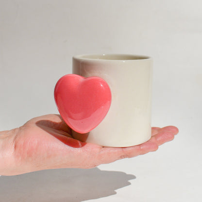 Aesthetic Coffee Mug - Heart Knob