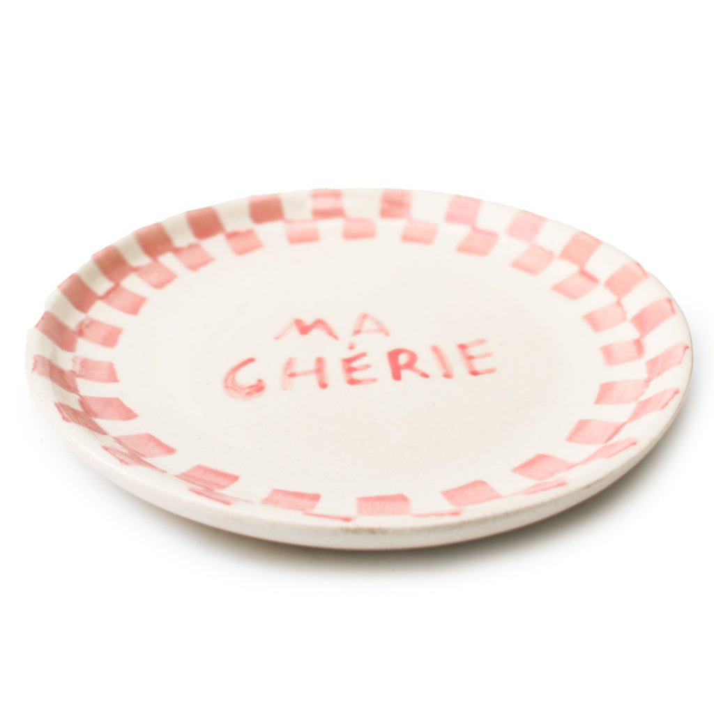 Cute Dessert Plate -  Ma cherie (Pink)