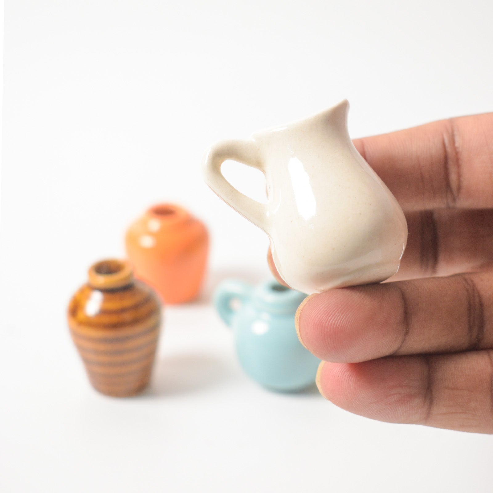 Ceramic Mini Fridge Magnet - Chic Solids (Set of 5)