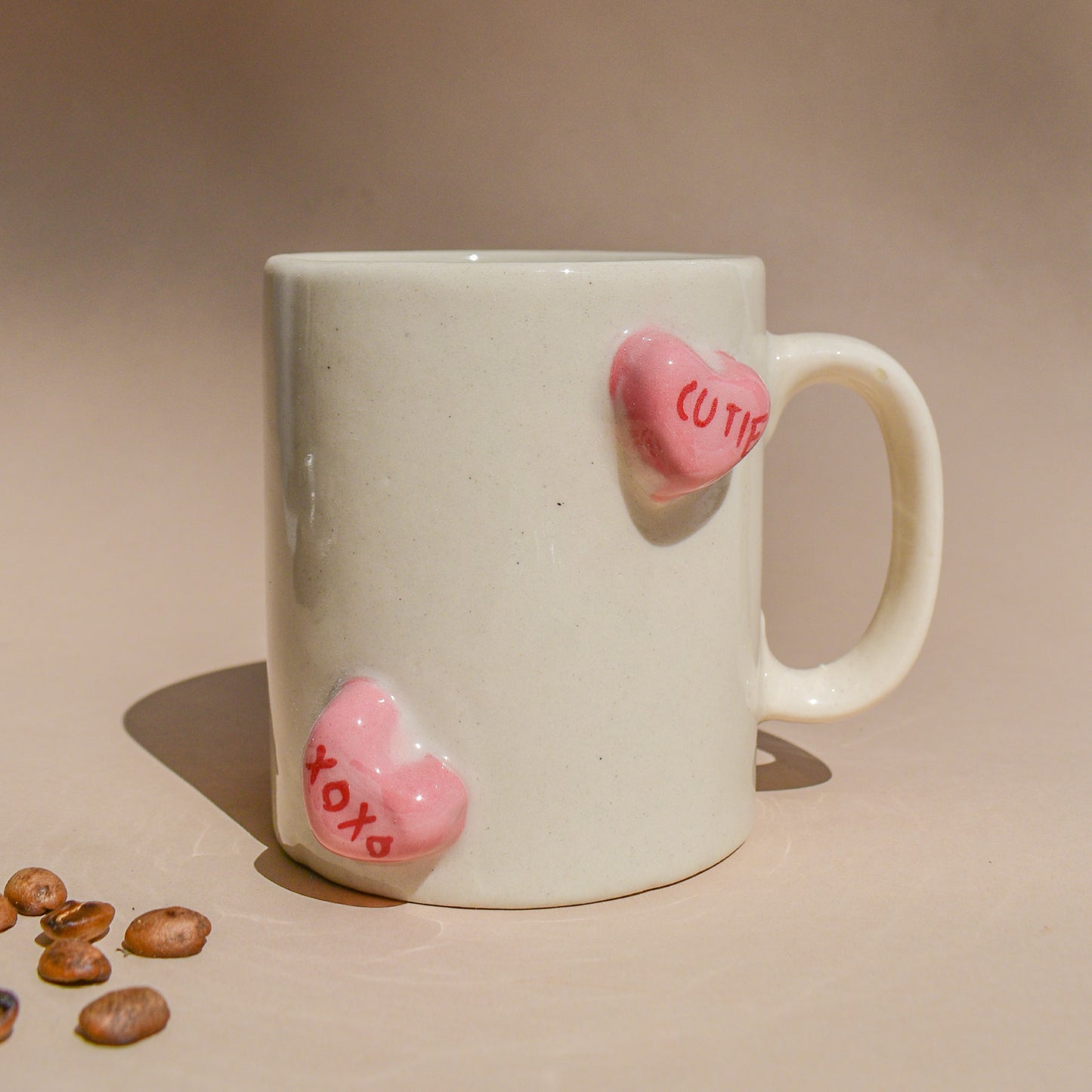 Ceramic Coffee Mug - Candy Hearts