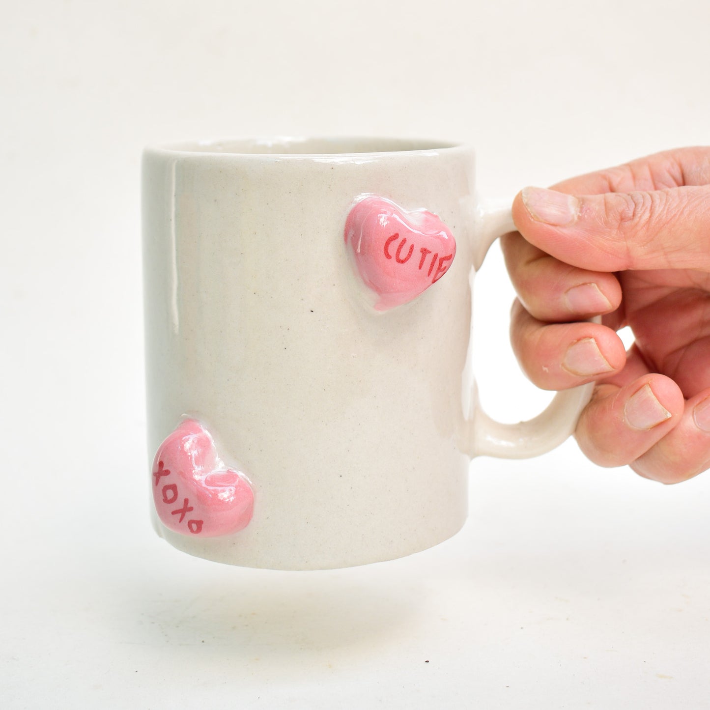 Ceramic Coffee Mug - Candy Hearts