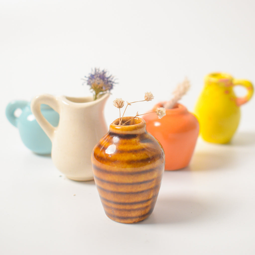 Ceramic Mini Fridge Magnet - Chic Solids (Set of 5)