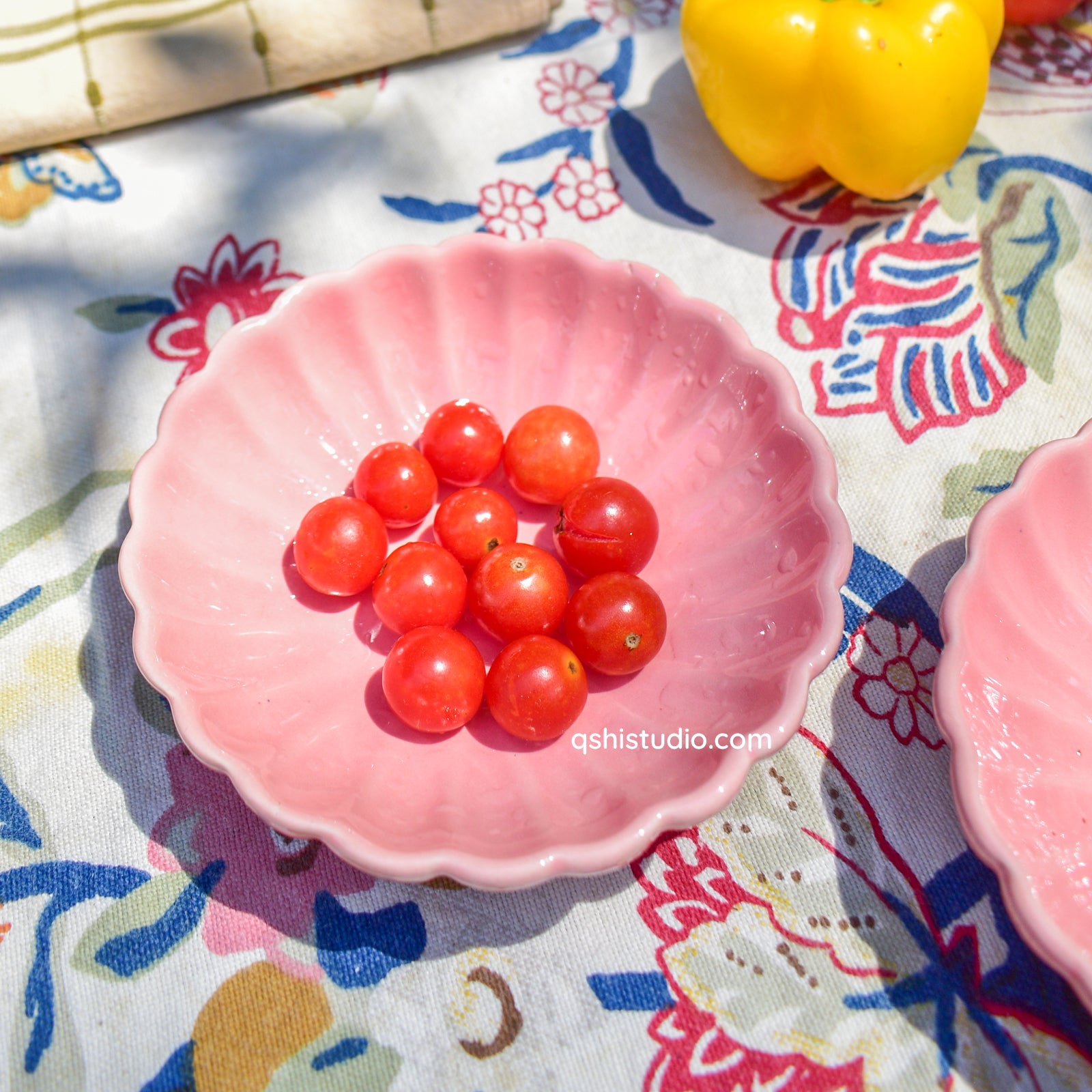 Ceramic Snack Bowl - Pink Scallop