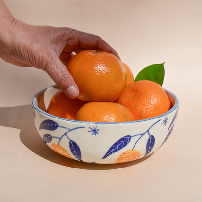 Ceramic Salad Fruit Bowl - Lemon