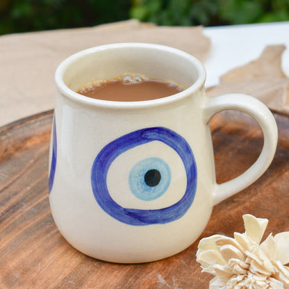 Handmade Ceramic Mug - Evil Eye