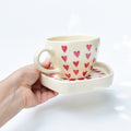 Tea Cup & Small Coaster Set - Heart