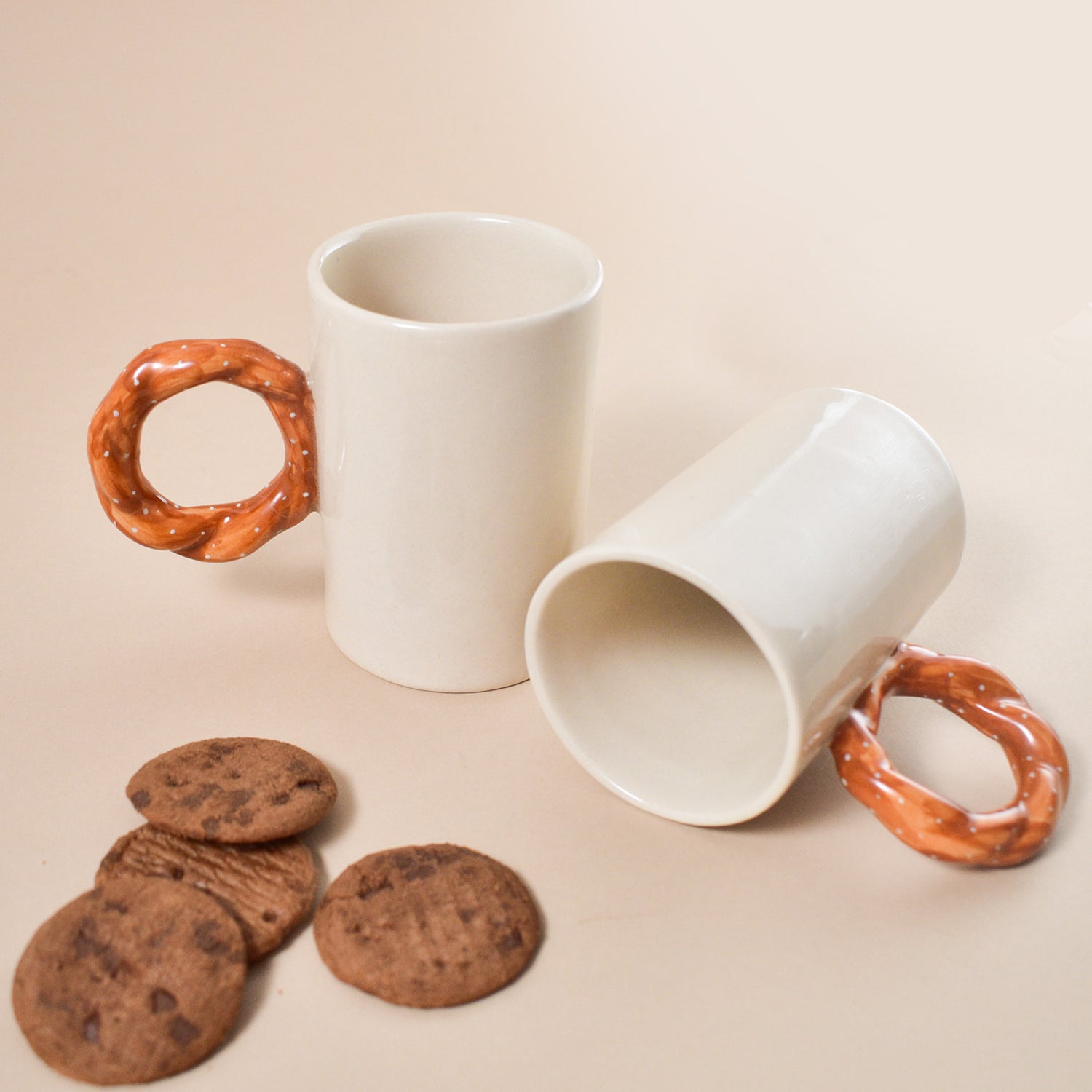 bagel ceramic coffee mug