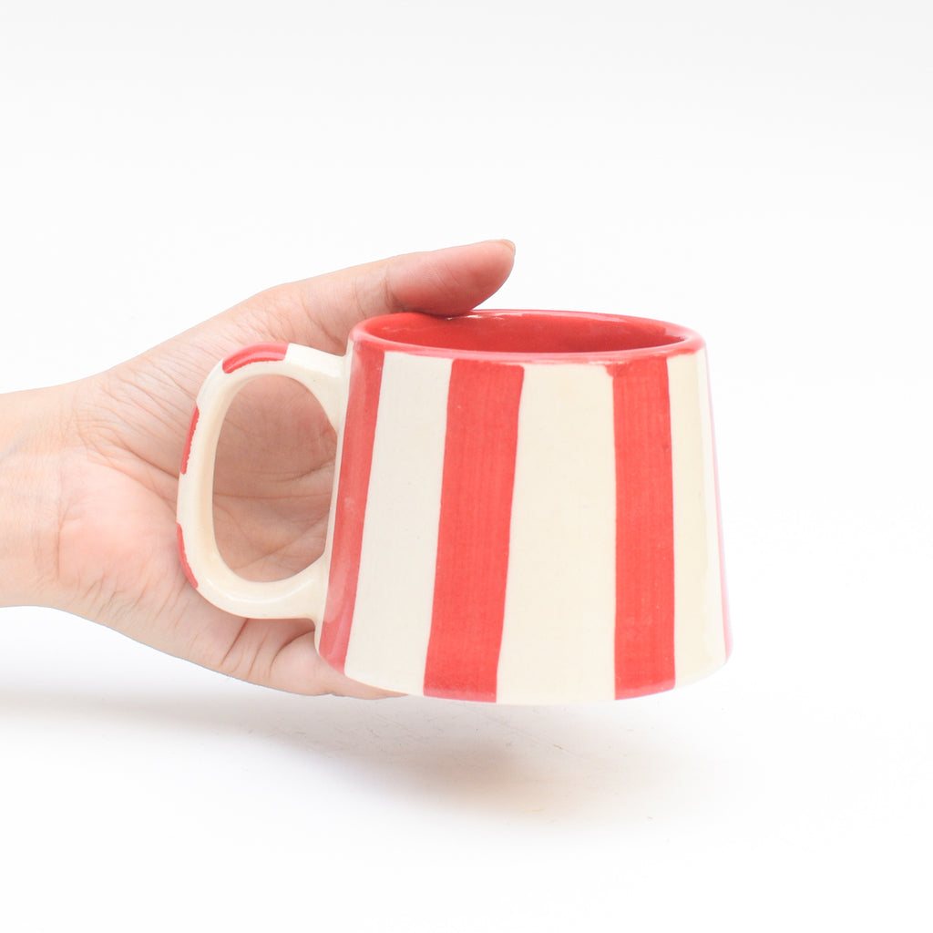 Red & Green Stripe Mug Gift Box