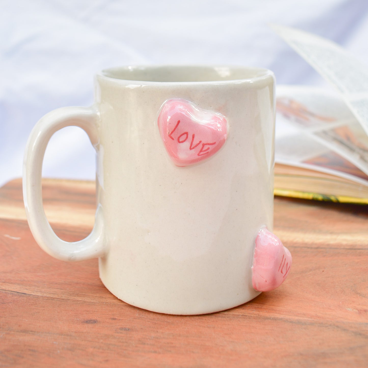 Ceramic Coffee Mug - Candy Hearts