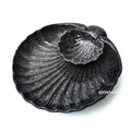 Ceramic Chip and Dip Snack Plate - Black Shell