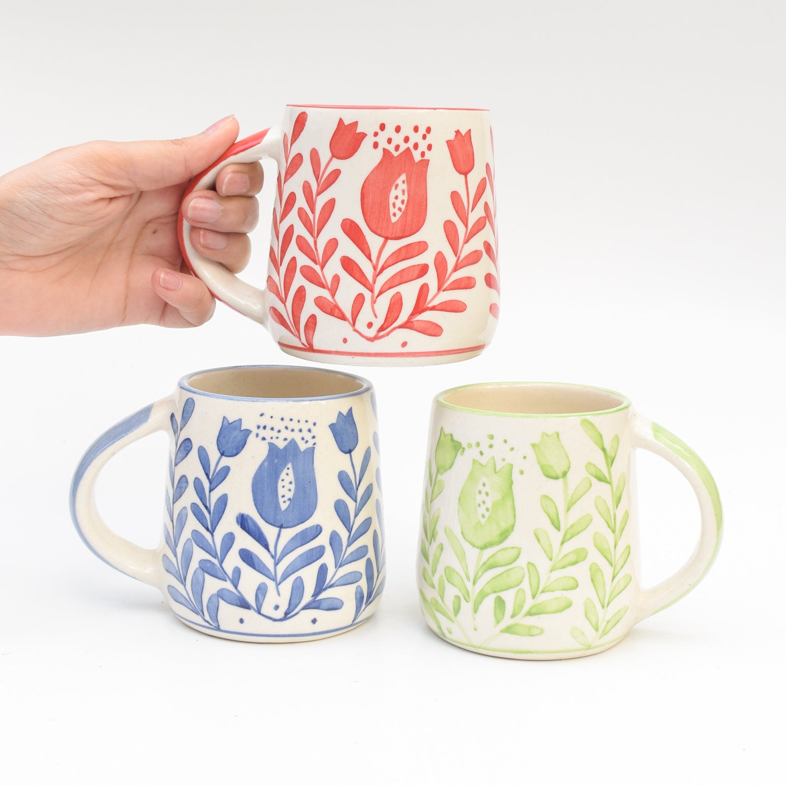 Ceramic Coffee Mug  - Anar (Set of 3)