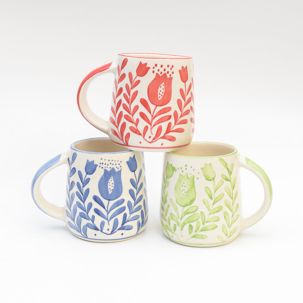 Ceramic Coffee Mug  - Anar (Set of 3)