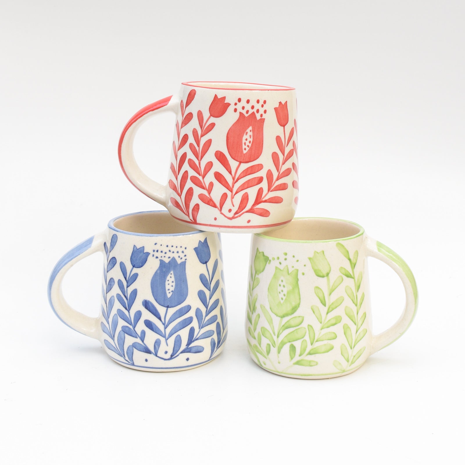 Ceramic Coffee Mug  - Anar (Set of 3)