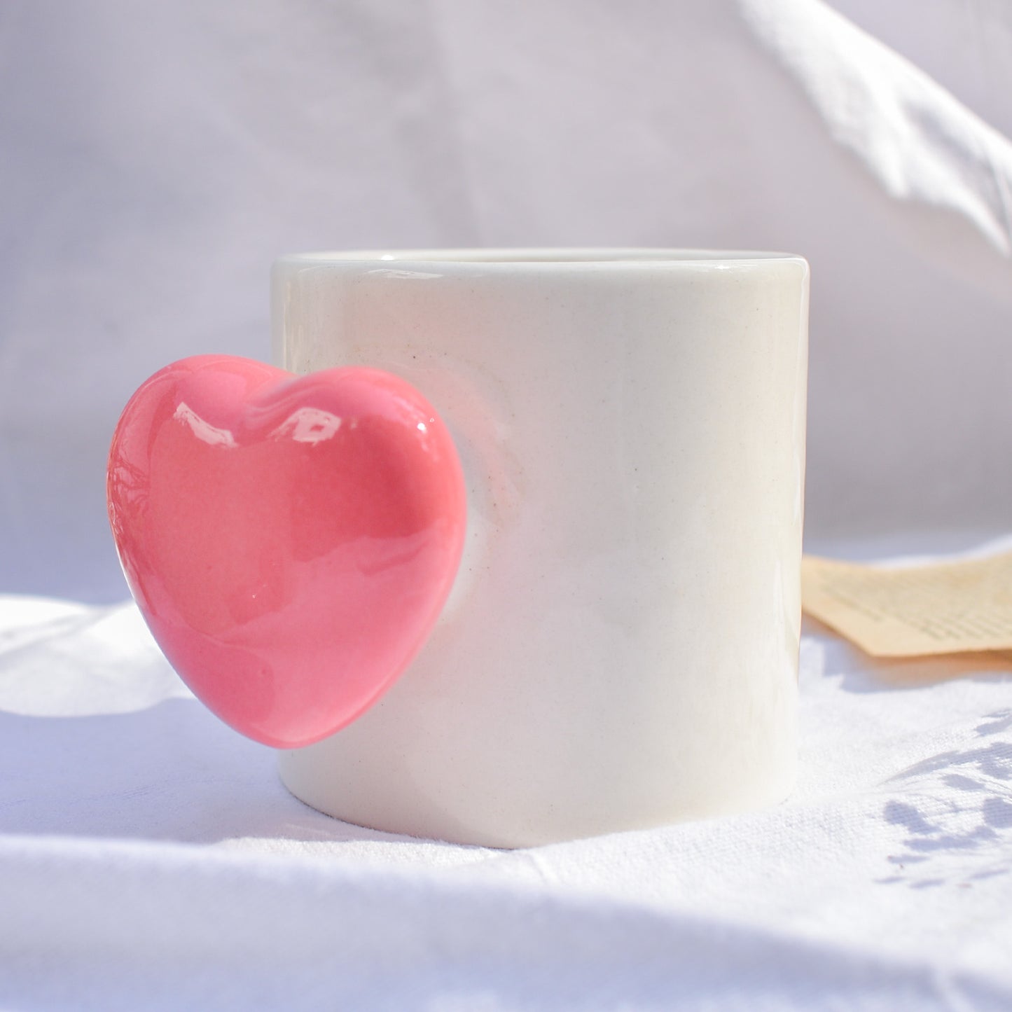 Aesthetic Coffee Mug - Heart Knob