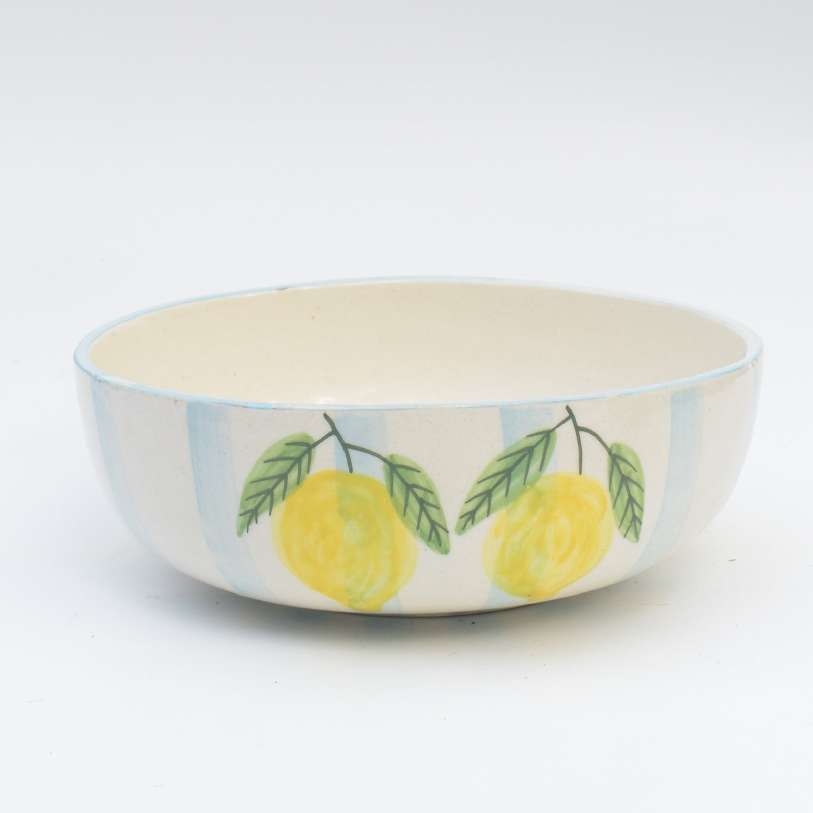 Serving Bowl - Blue Lemon Stripe ( 8 Inches)