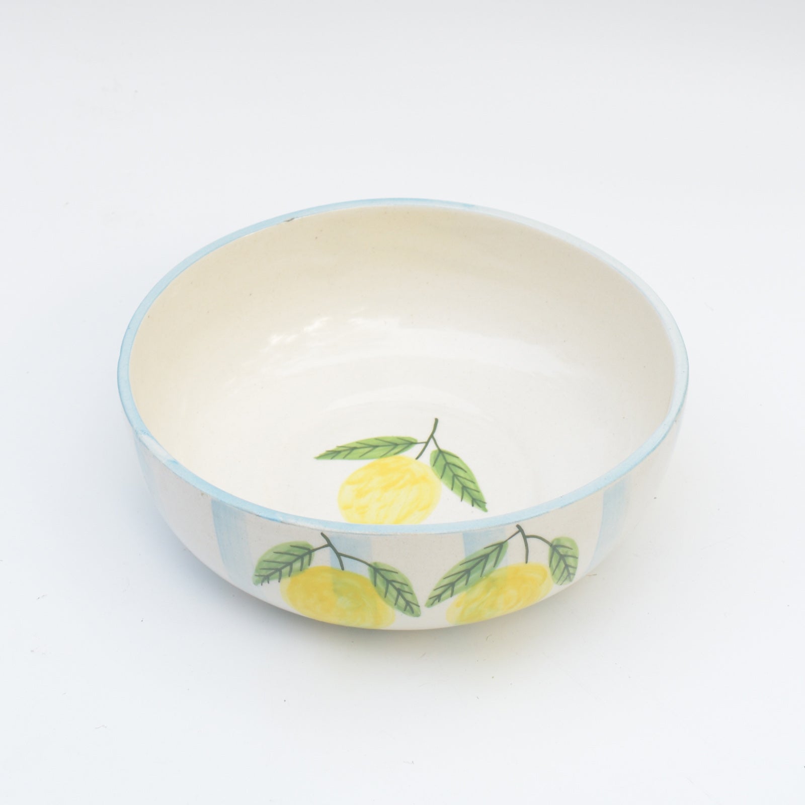 Serving Bowl - Blue Lemon Stripe ( 8 Inches)