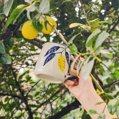 Colorful Ceramic Mug - Lemon