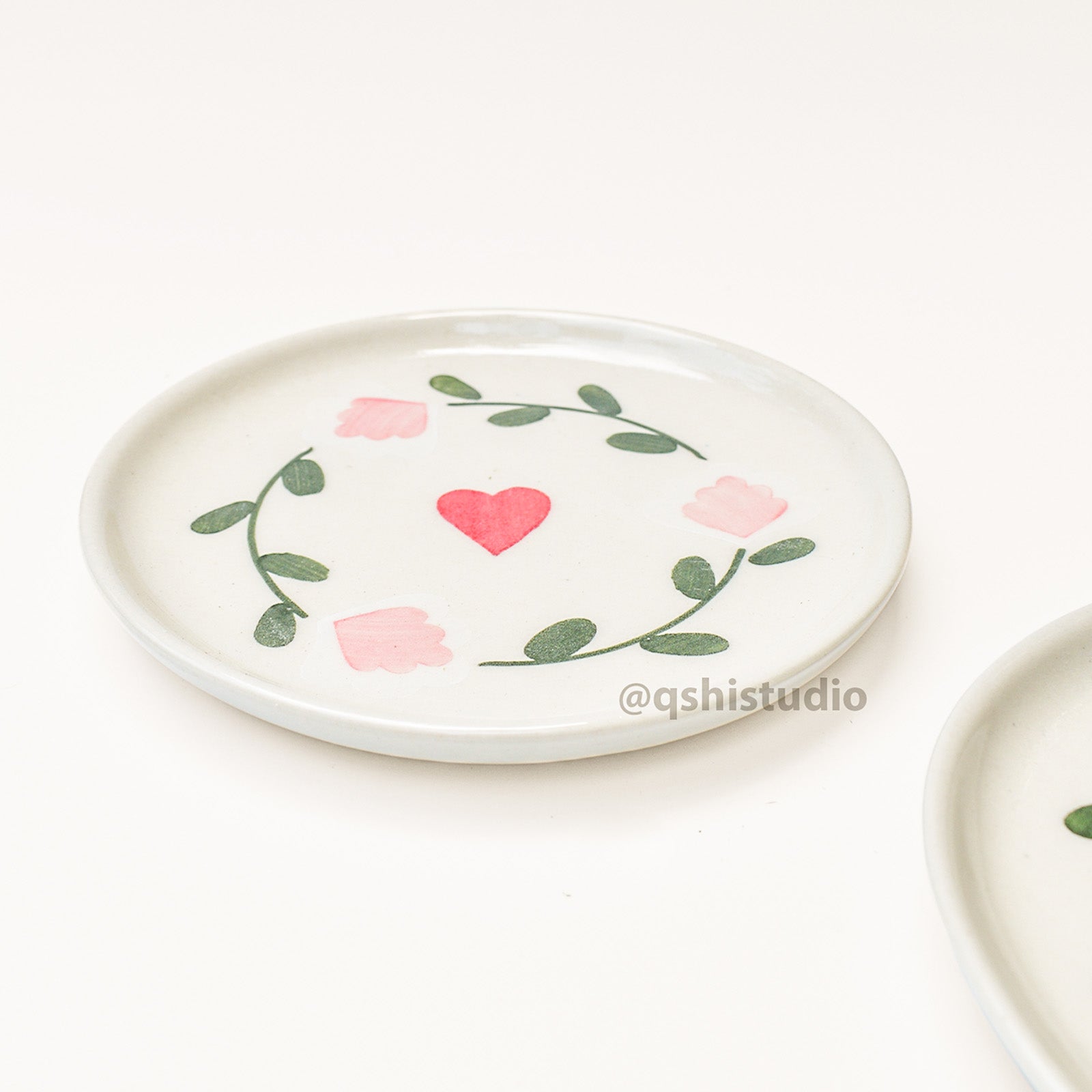 Ceramic Dessert Plate -  Amour