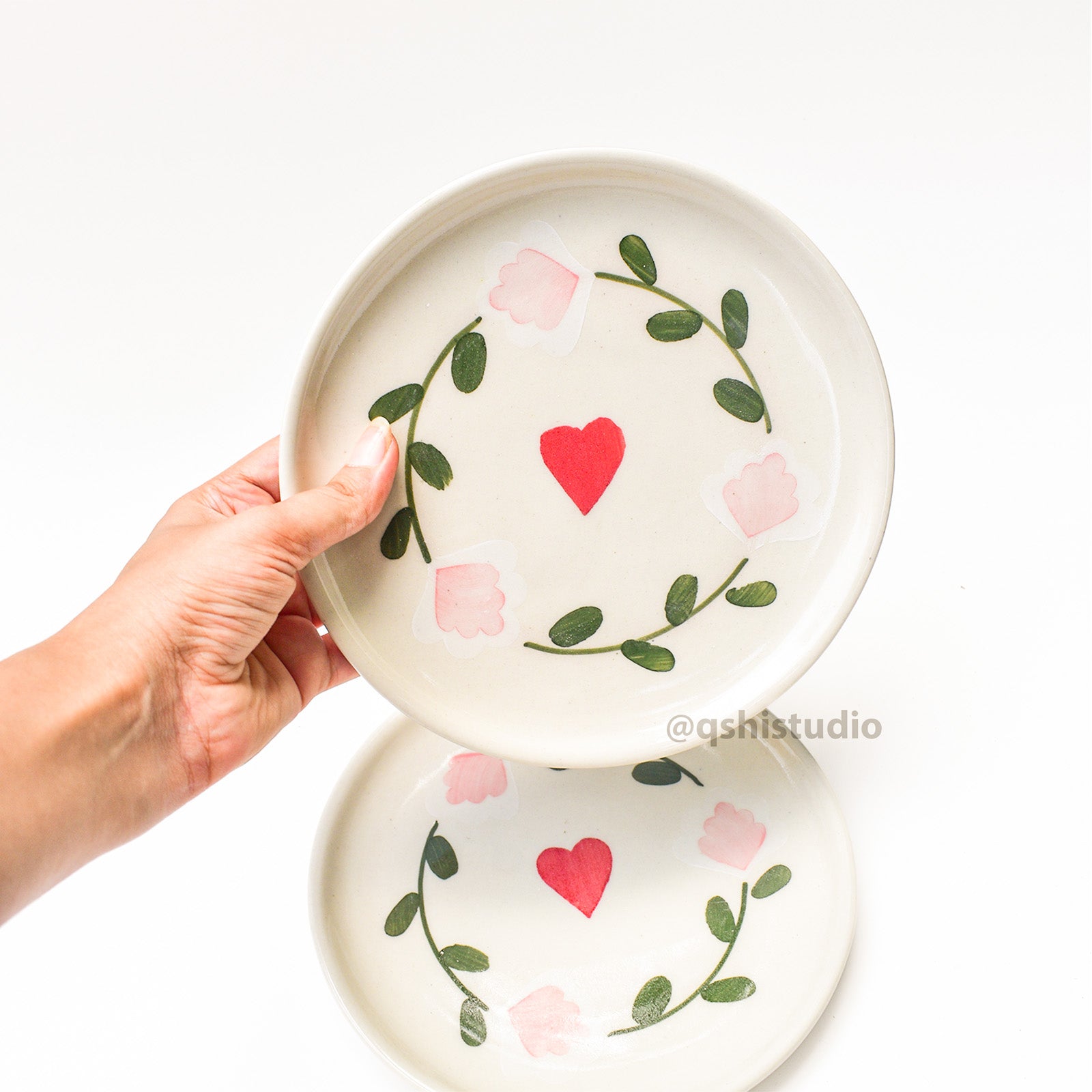 Ceramic Dessert Plate -  Amour