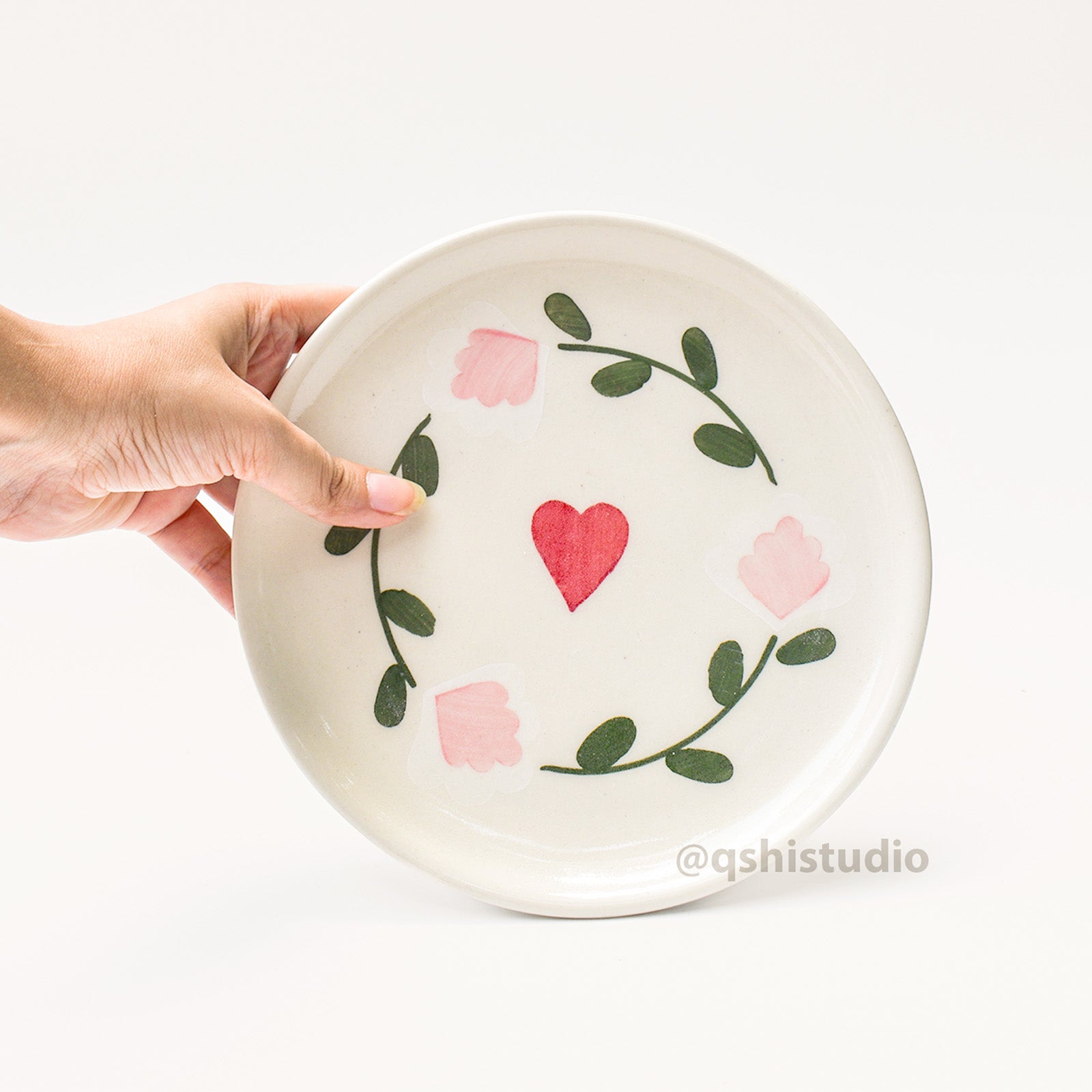 Ceramic Dessert Plate -  Amour