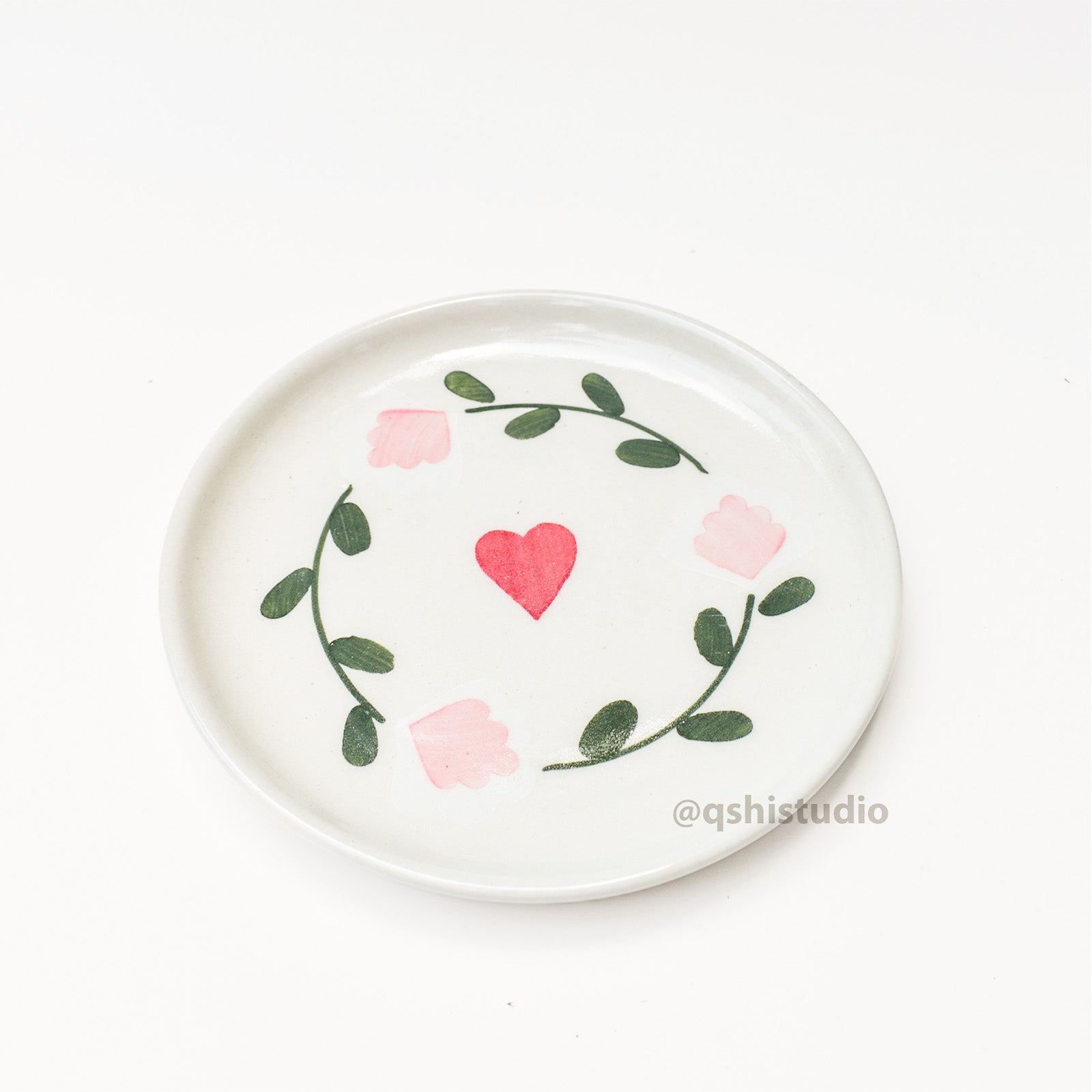 Ceramic Dessert Plate -  Amour