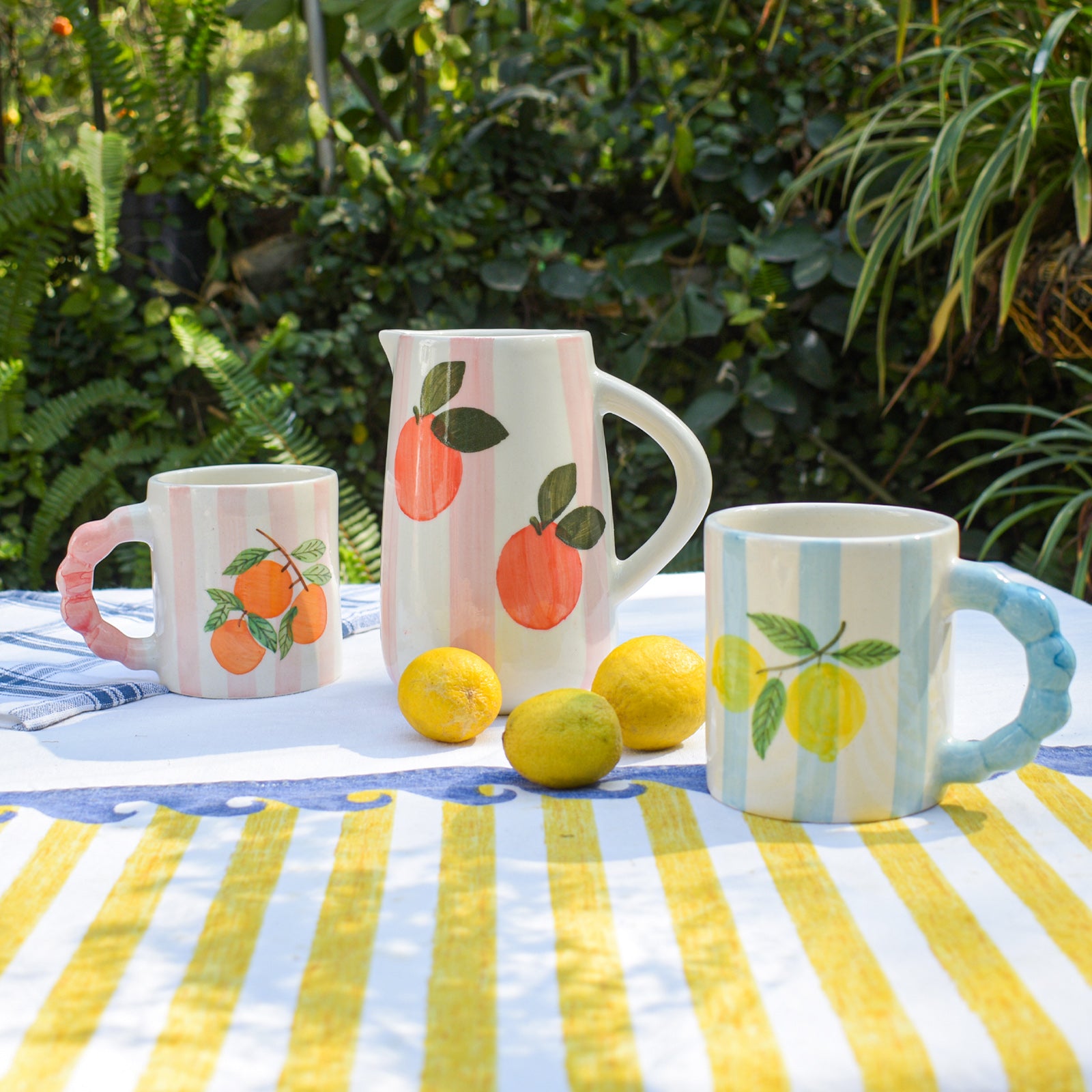 Coffee mug - Pink Striped Oranges