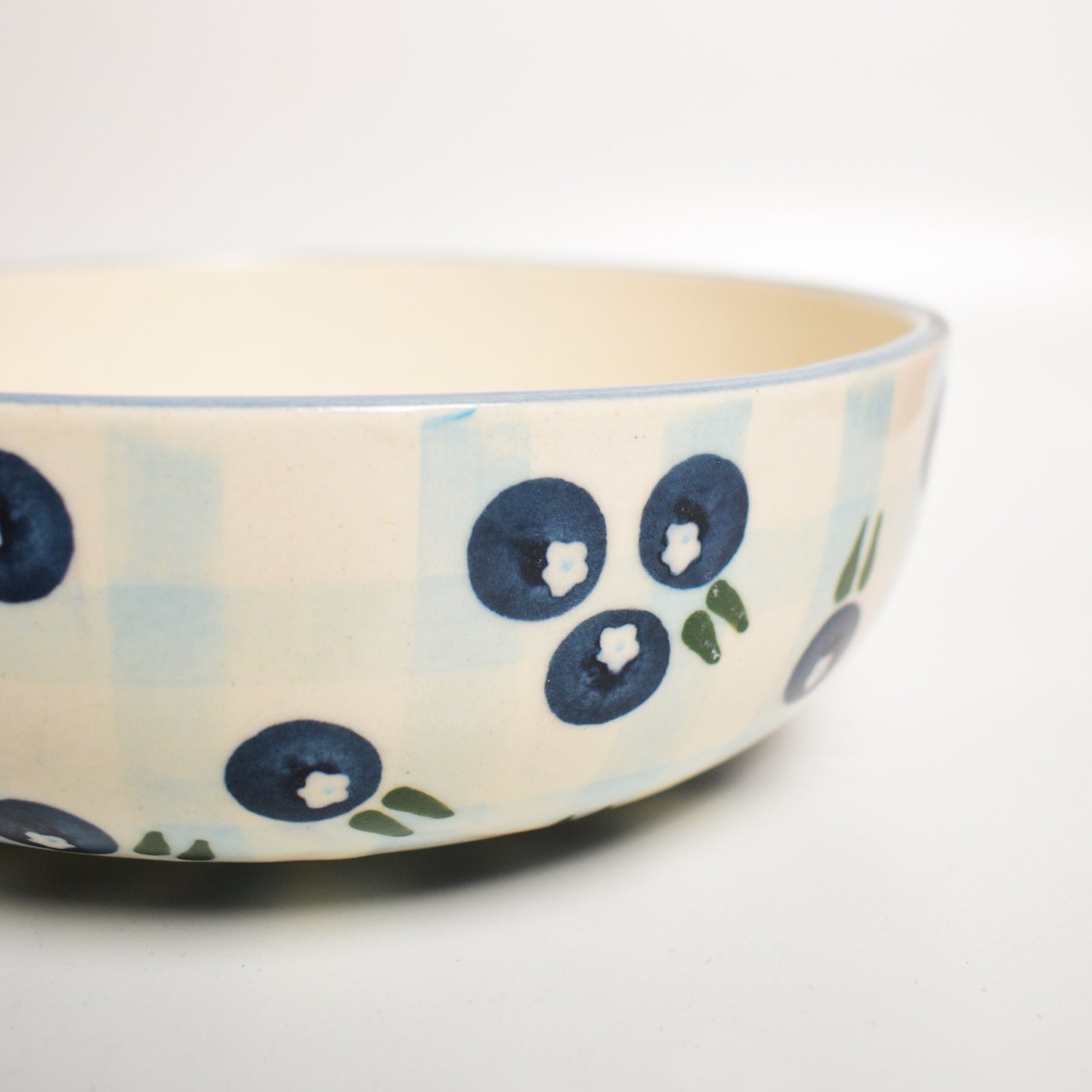 Serving Bowl - Blueberry Checks  (8 inches)