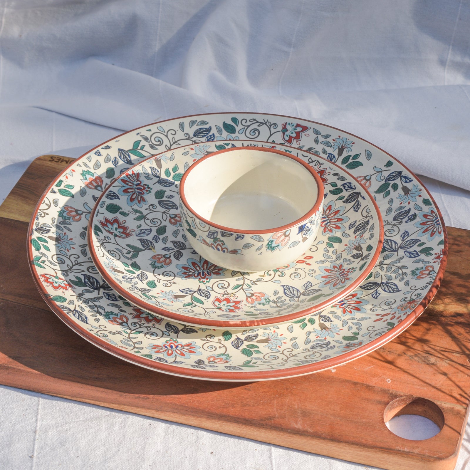 Ceramic Dinner Set - Indian Floral