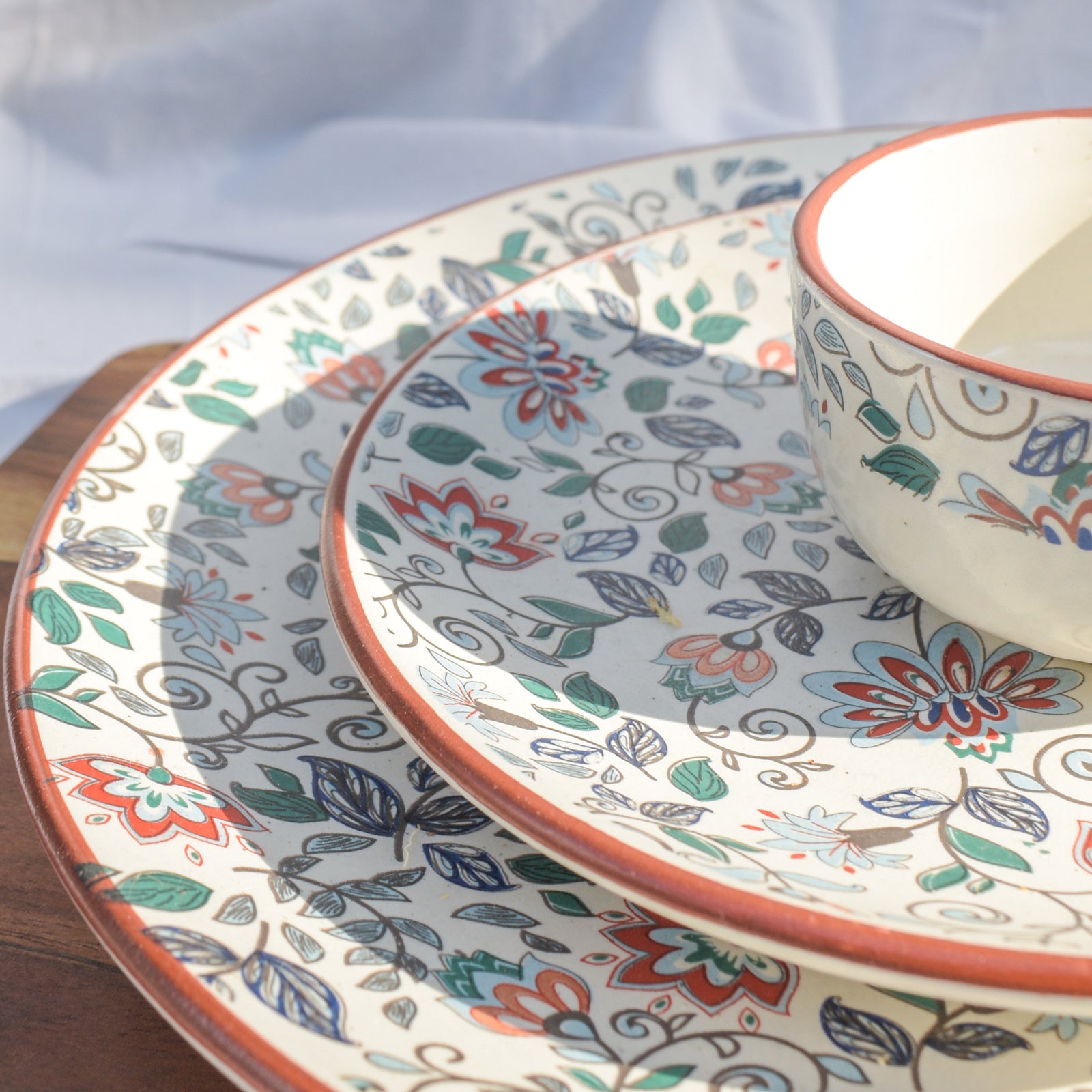 Ceramic Dinner Set - Indian Floral
