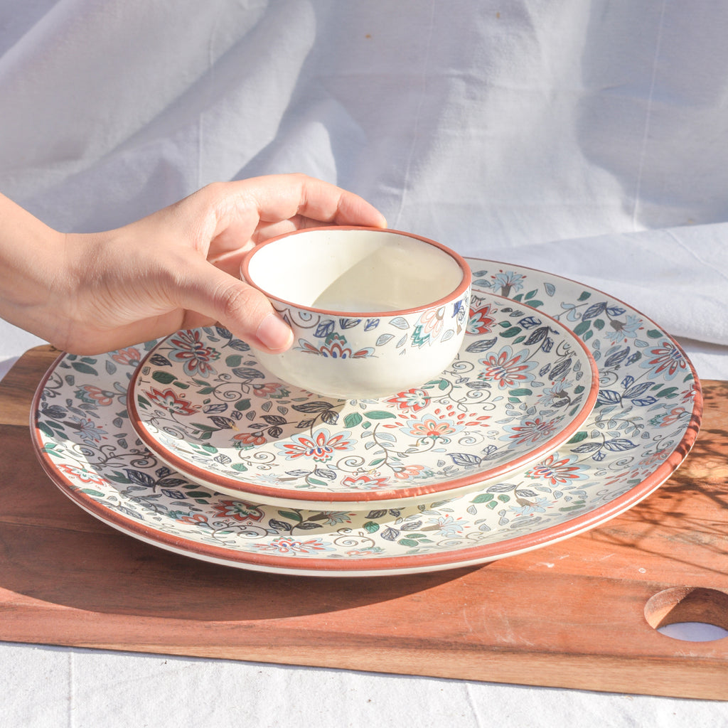 Ceramic Dinner Set - Indian Floral