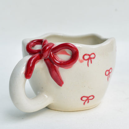 Cute Ceramic Mug - Bow