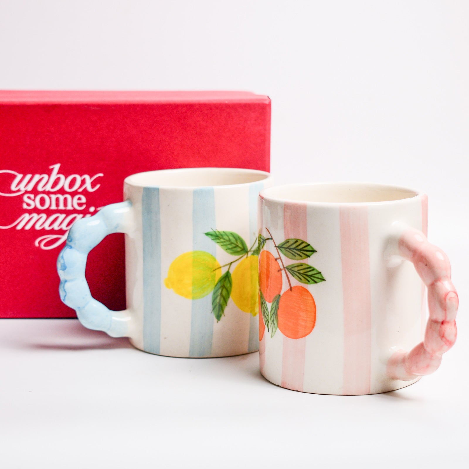 Lemon & Orange Striped Fruit Gift Set