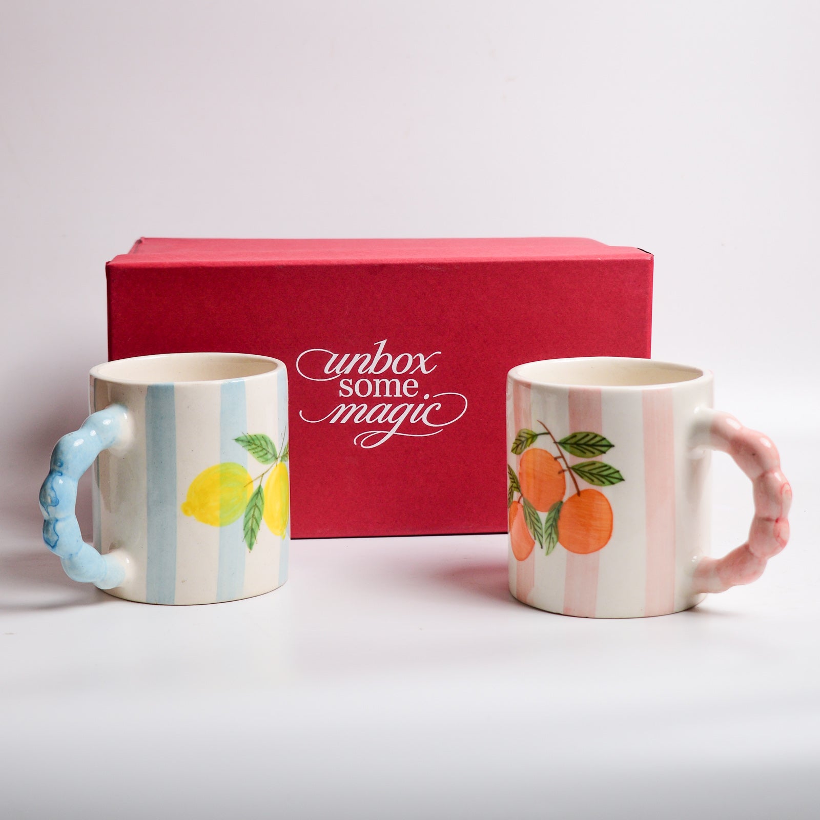 Lemon & Orange Striped Fruit Gift Set