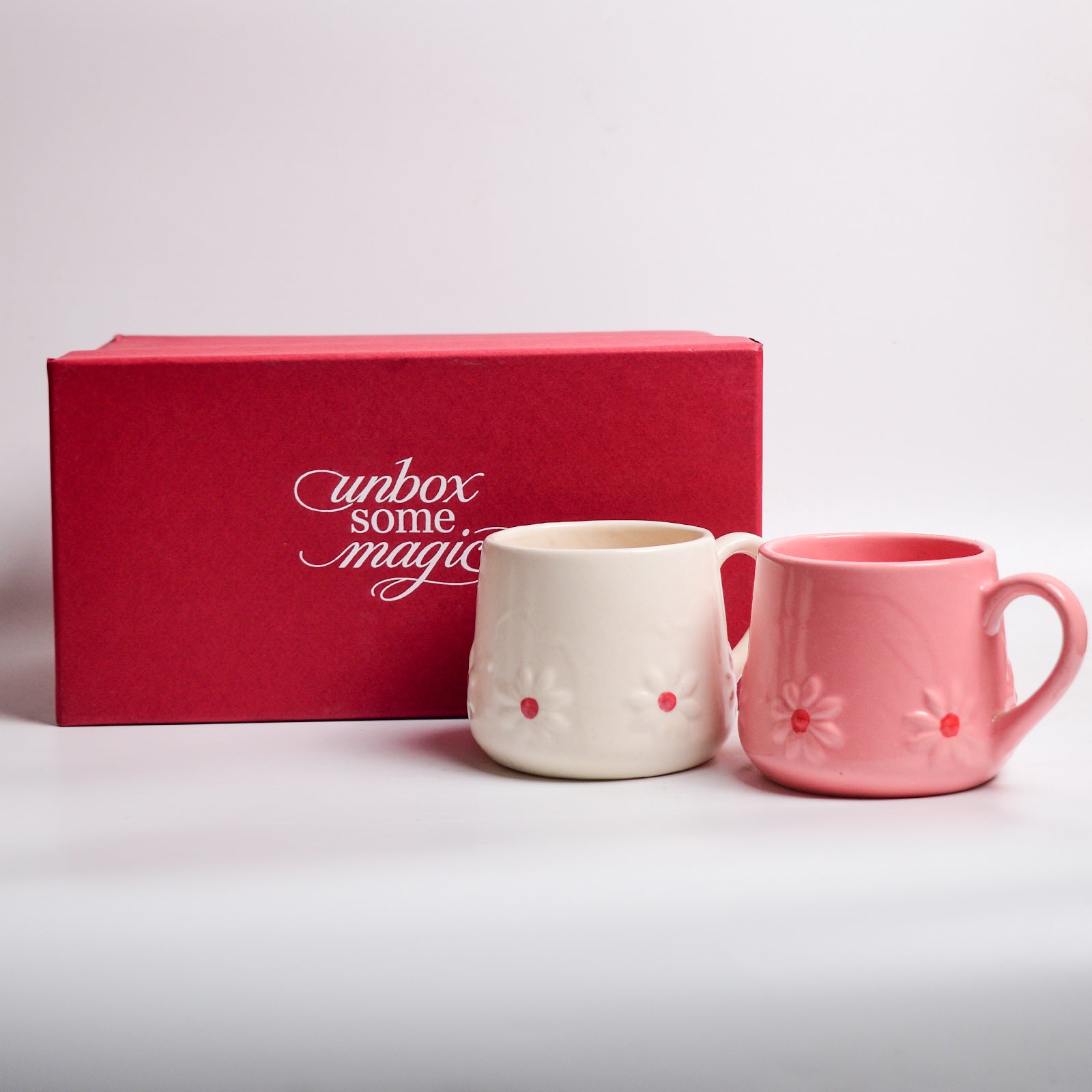 Pink & White Lily Coffee Mug Gift Set