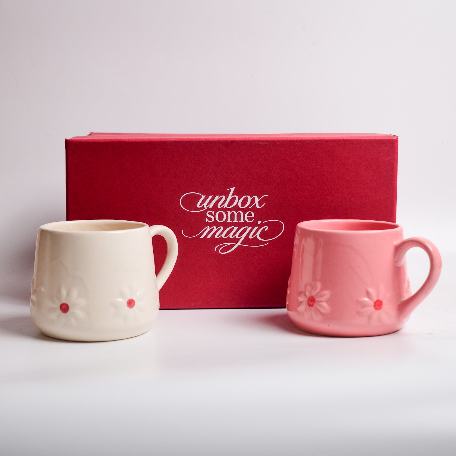 Pink & White Lily Coffee Mug Gift Set
