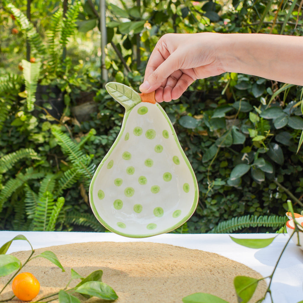 Unique Serving Bowl - Pear Polka
