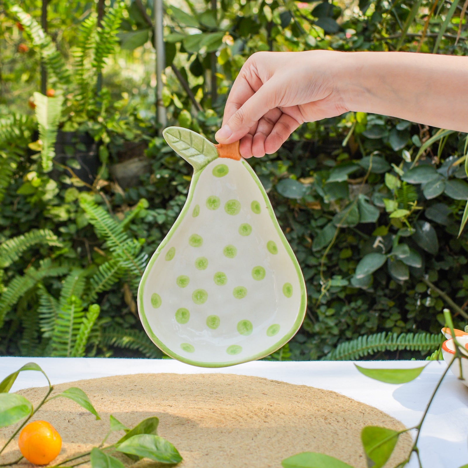 Unique Serving Bowl - Pear Polka