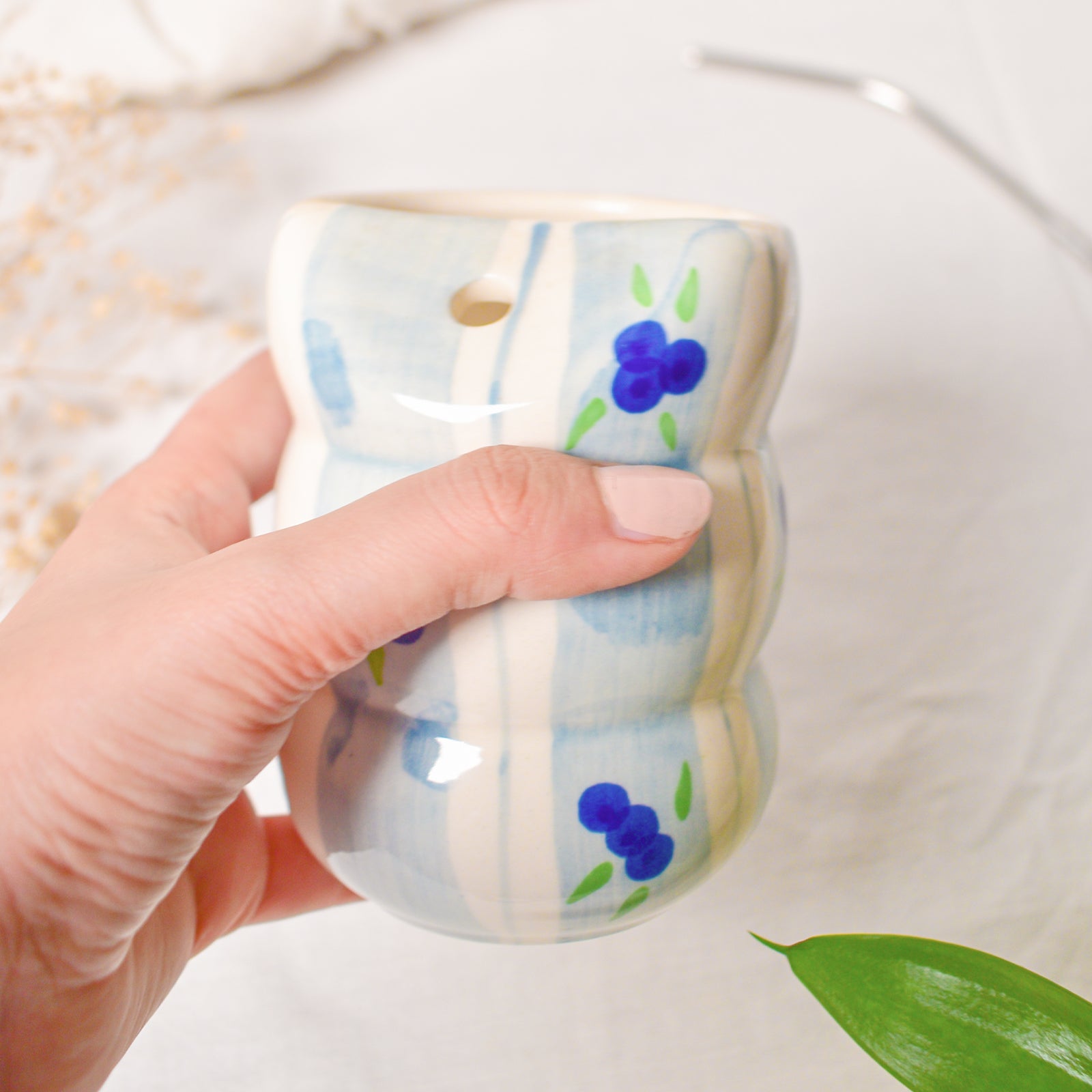 Strawberry & Blueberry Ceramic Tumbler Gift Set