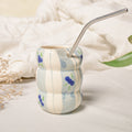 Ceramic Tumbler With Straw - Blueberry