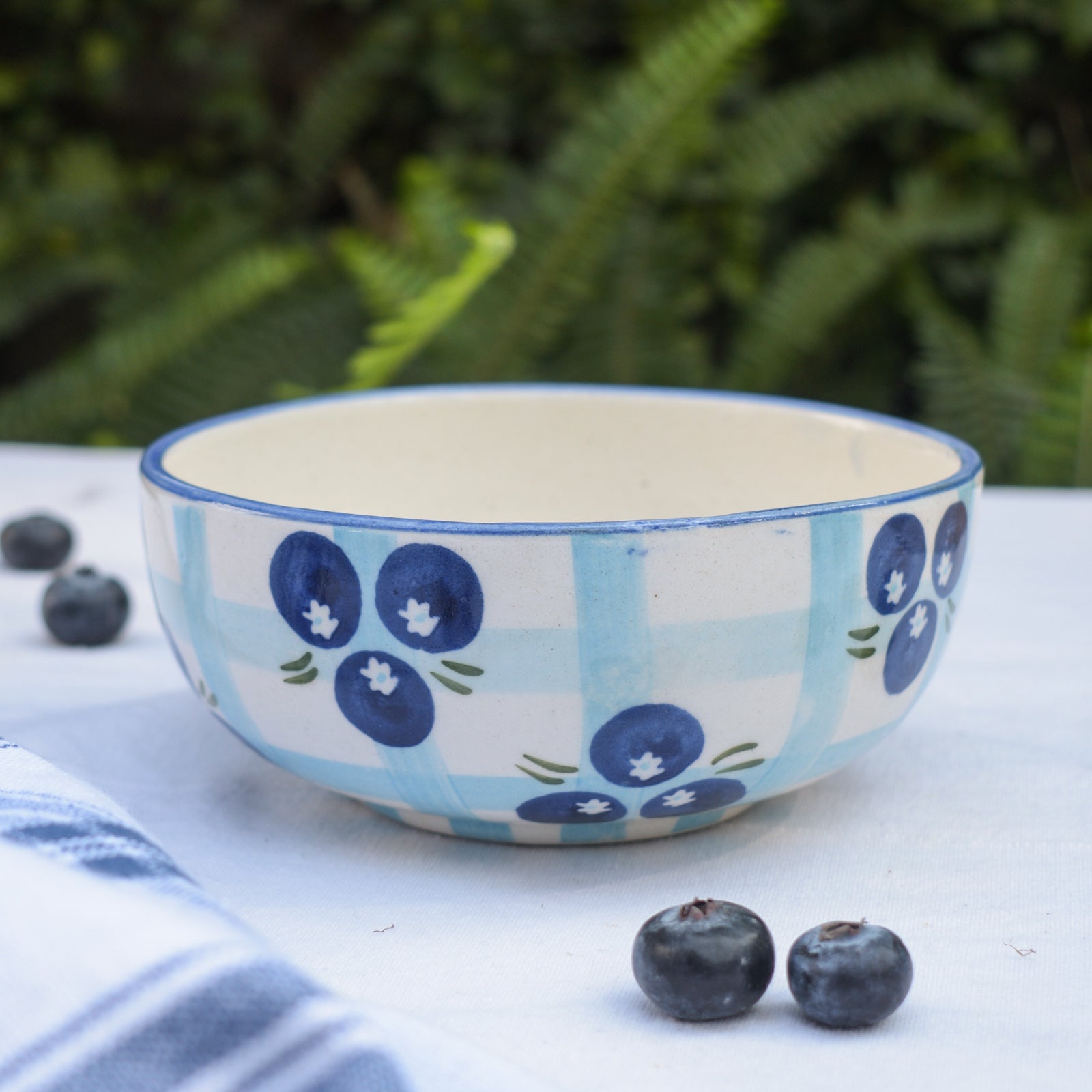 Snack Bowl - Blueberry checks (5 inch)