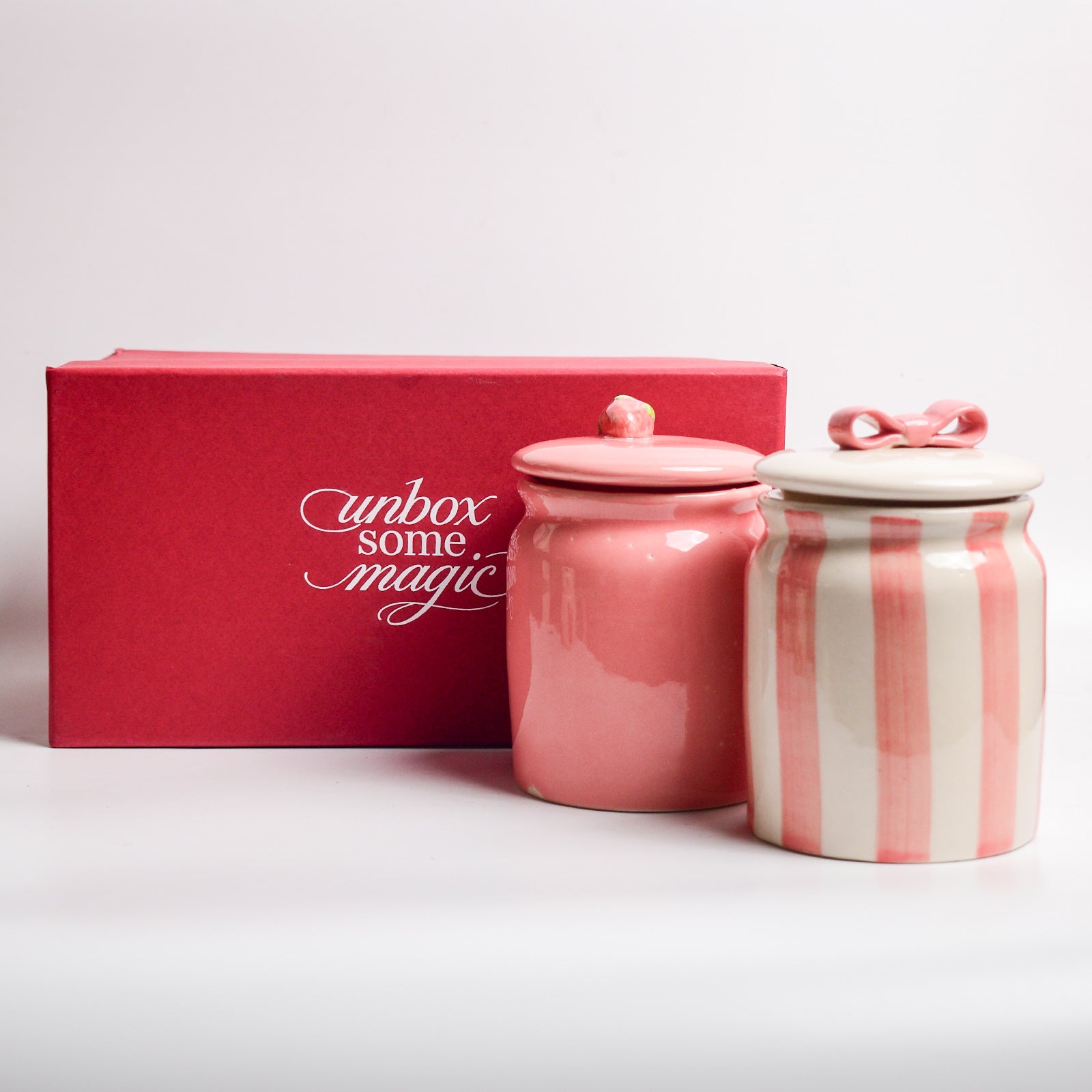 Berry Bow Ceramic Jar Gift Set
