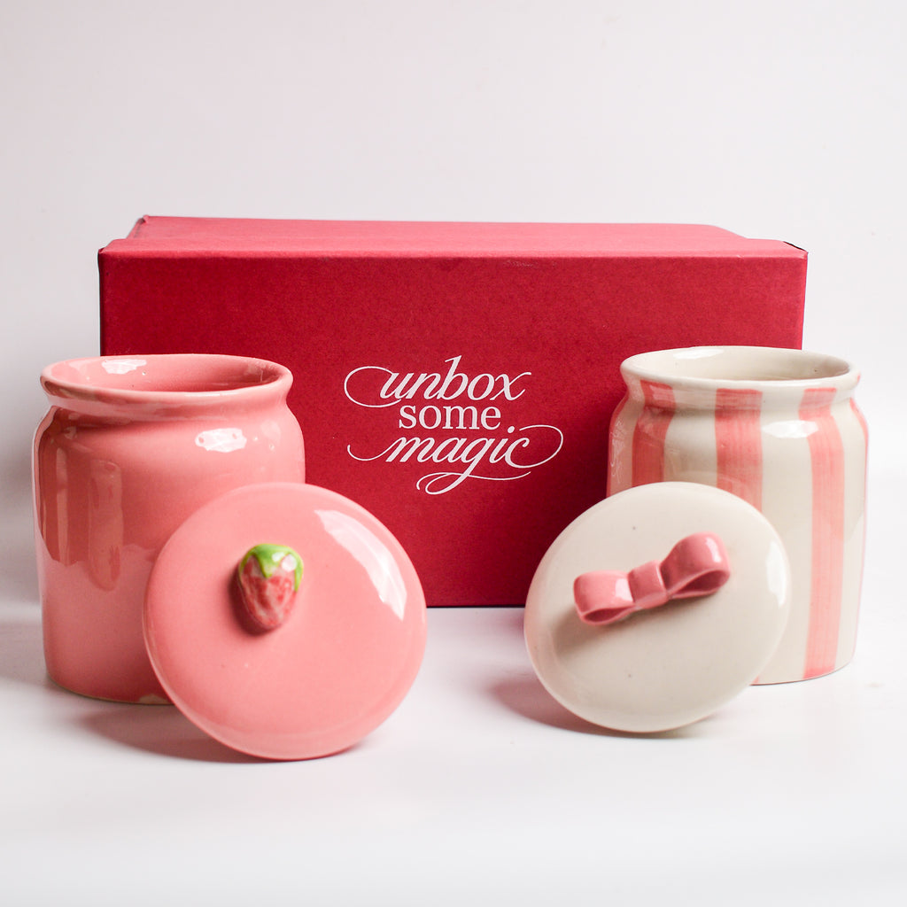 Berry Bow Ceramic Jar Gift Set