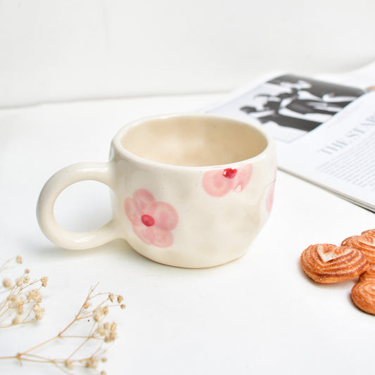 Adorable Ceramic Cup - Pink Petal