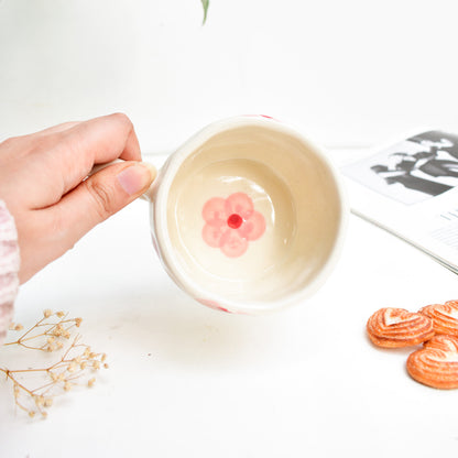 Adorable Ceramic Cup - Pink Petal