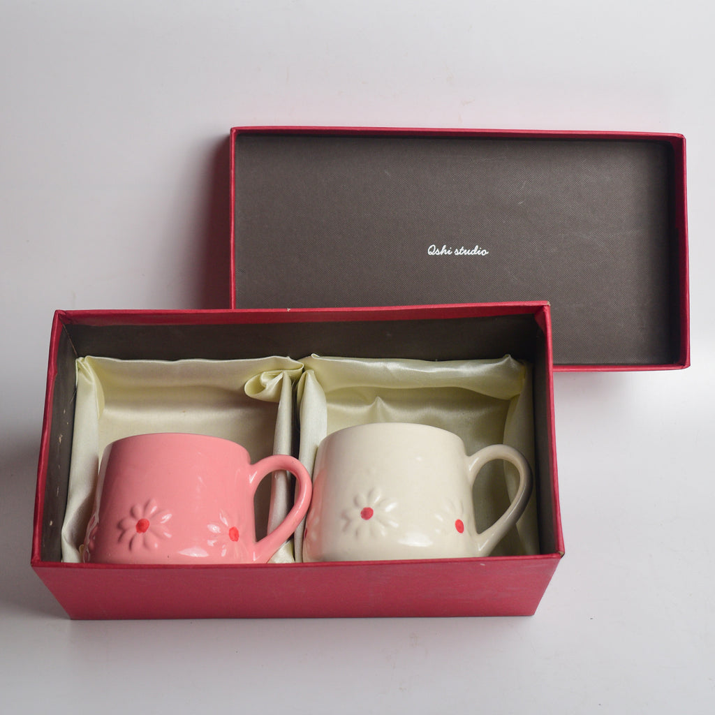 Pink & White Lily Coffee Mug Gift Set