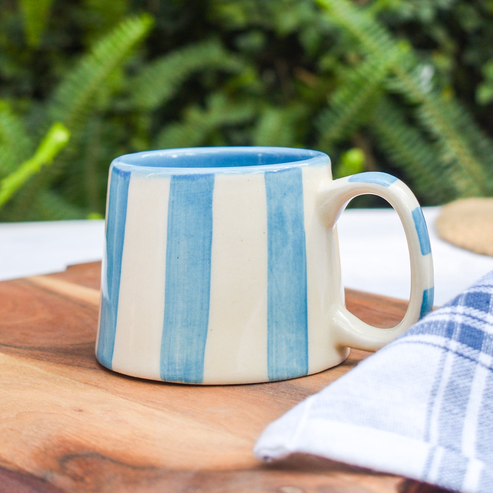 Coffee Mug - Light Blue Stripe