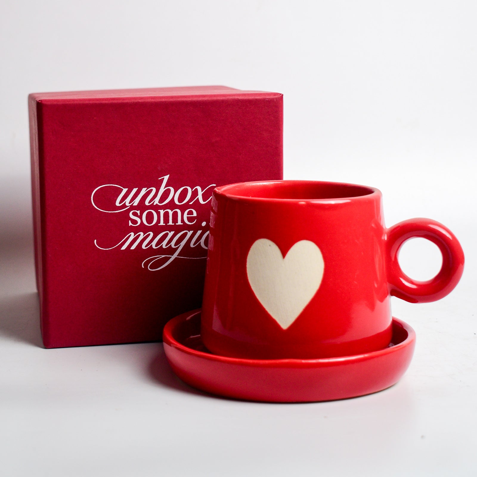 Big Red Heart Mug & Coaster Gift Set