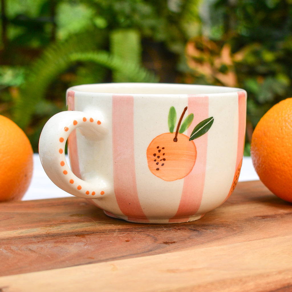 Aesthetic mug - Clementine Stripes
