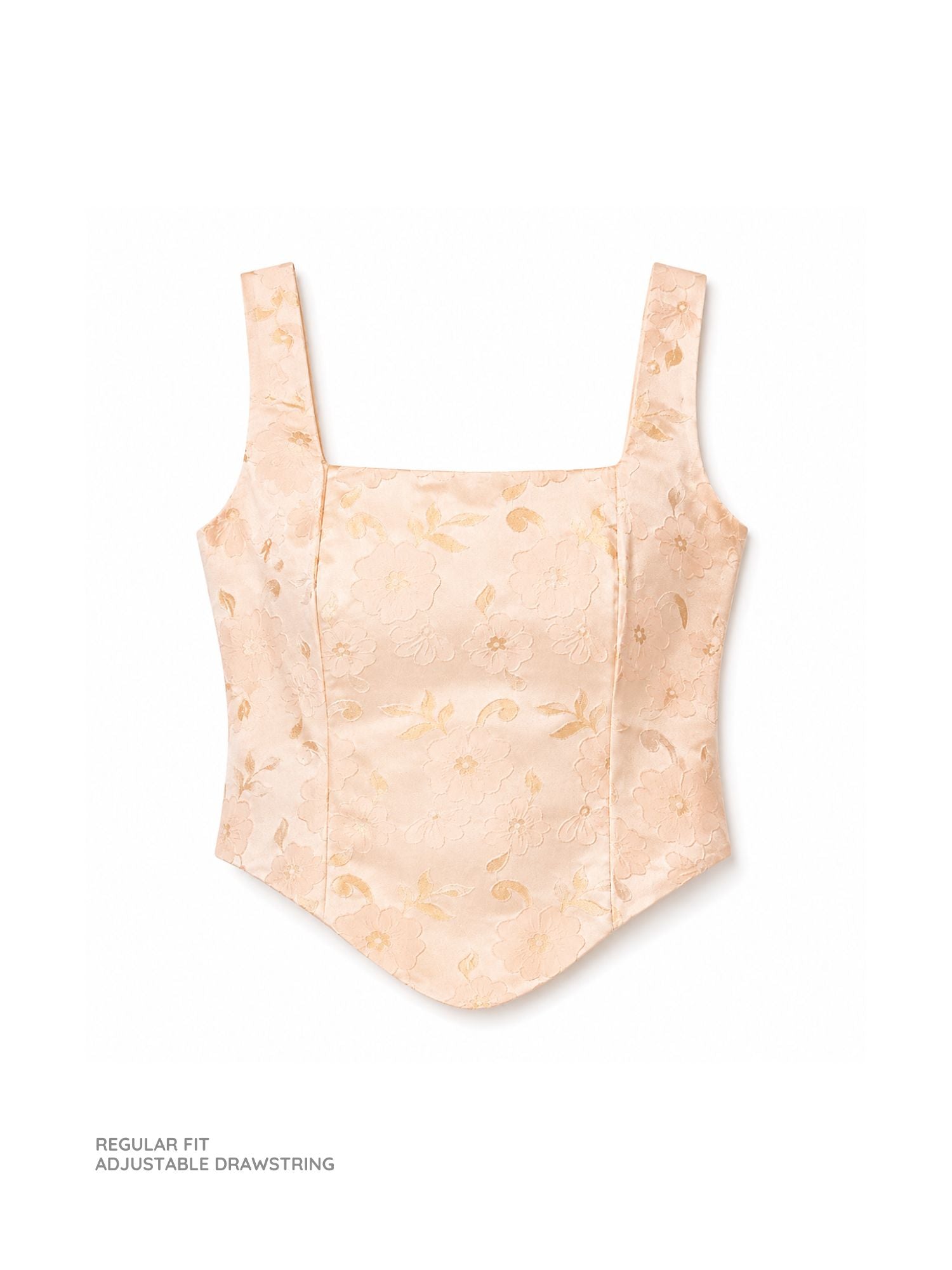 Peach Bloom Corset-back Top