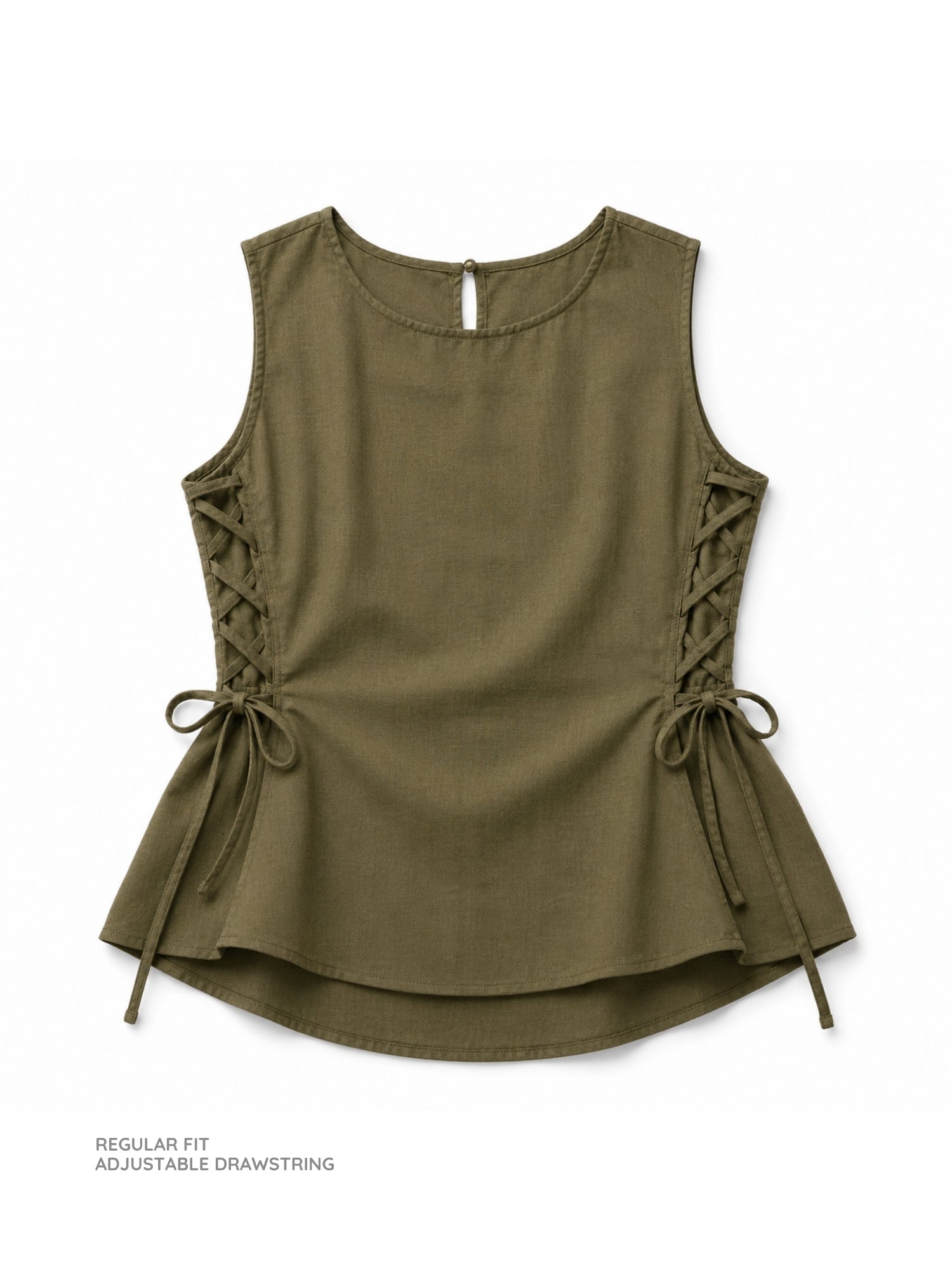Sage Green Drawstring Top